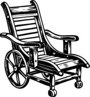 A vintage style illustration of a wooden chair vector