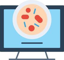 Petri Dish Flat Multicolored Icon Design vector