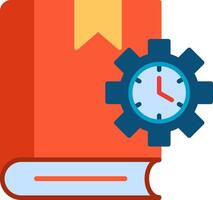 Duration Flat Multicolored Icon Design vector