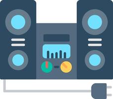 Stereo Flat Multicolored Icon Design vector