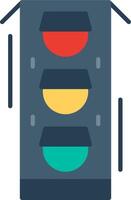 Traffic Lights Flat Multicolored Icon Design vector
