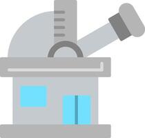Observatory Flat Multicolored Icon Design vector