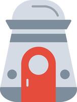 Space Capsule Flat Multicolored Icon Design vector
