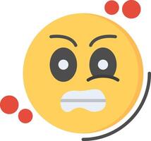 Grimacing Flat Multicolored Icon Design vector