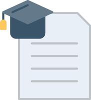 Degree Flat Multicolored Icon Design vector