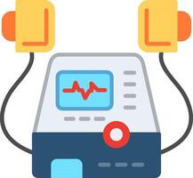 Defribillator Flat Multicolored Icon Design vector
