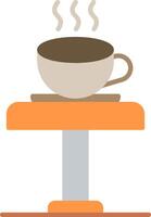 Coffee Table Flat Multicolored Icon Design vector