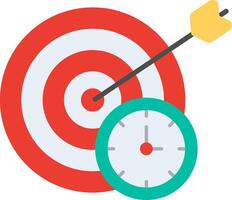 In Time Flat Multicolored Icon Design vector