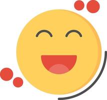 Happiness Flat Multicolored Icon Design vector