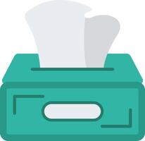 Tissue Box Flat Multicolored Icon Design vector