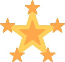 Star Flat Multicolored Icon Design vector