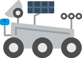 Mars Rover Flat Multicolored Icon Design vector