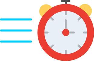 Stopwatch Flat Multicolored Icon Design vector