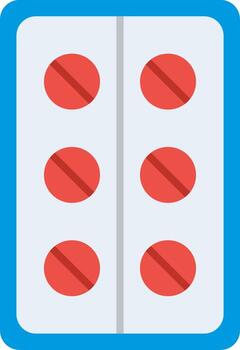 Pills Flat Multicolored Icon Design vector