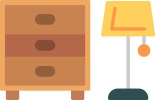 Drawers Flat Multicolored Icon Design vector