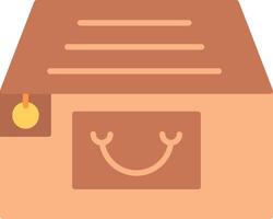 File Cabinet Flat Multicolored Icon Design vector