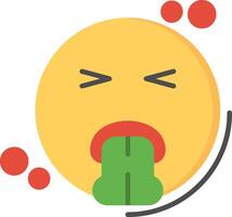 Vomit Flat Multicolored Icon Design vector
