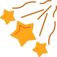 Falling Stars Flat Multicolored Icon Design vector