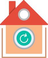 Reload Flat Multicolored Icon Design vector