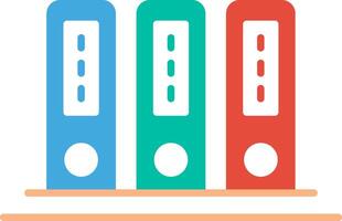 Office Files Flat Multicolored Icon Design vector
