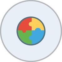 Solution Flat Multicolored Icon Design vector
