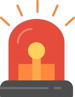 A red and yellow light on top of a black box vector