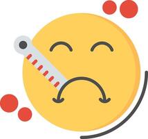Sick Flat Multicolored Icon Design vector