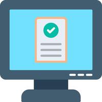 Online appointment Flat Multicolored Icon Design vector
