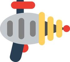 Laser Gun Flat Multicolored Icon Design vector