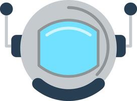 Astronaut Helmate Flat Multicolored Icon Design vector