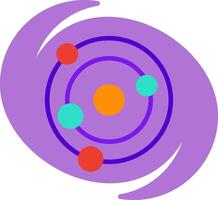 Galaxy Flat Multicolored Icon Design vector