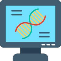 Dna Test Flat Multicolored Icon Design vector