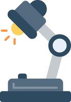 Desk Lamp Flat Multicolored Icon Design vector