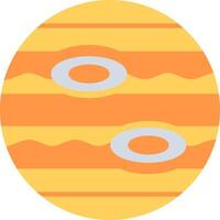 Neptune Flat Multicolored Icon Design vector