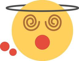 Dizzy Flat Multicolored Icon Design vector