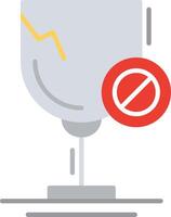 Glass Flat Multicolored Icon Design vector