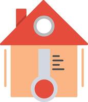 Temperature Flat Multicolored Icon Design vector