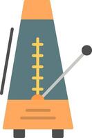 Metronome Flat Multicolored Icon Design vector