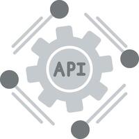 Api Flat Multicolored Icon Design vector