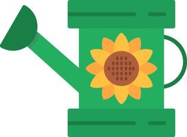 Watering Can Flat Multicolored Icon Design vector