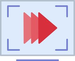 Slow Motion Flat Multicolored Icon Design vector