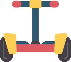 Hoverboard Flat Multicolored Icon Design vector
