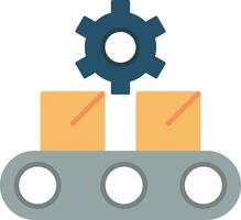Conveyor Belt Flat Multicolored Icon Design vector