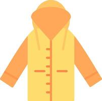 Raincoat Flat Multicolored Icon Design vector