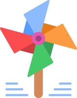 Pinwheel Flat Multicolored Icon Design vector