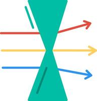 Dispersion Flat Multicolored Icon Design vector