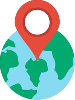 World tour Flat Multicolored Icon Design vector