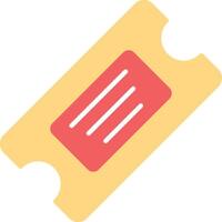 Ticket Flat Multicolored Icon Design vector