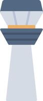 Control Tower Flat Multicolored Icon Design vector