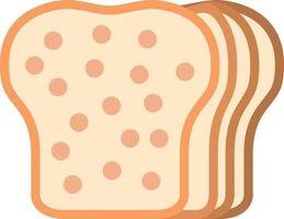 Bread Flat Multicolored Icon Design vector